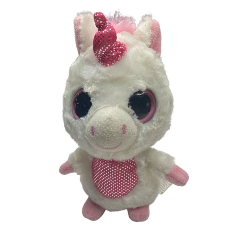 Aurora YooHoo & Friends BLUSH UNICORN White and Pink 5" Plush